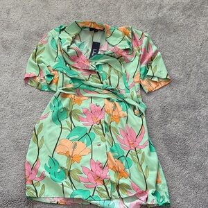 Lulu's Vibrant Floral Mini Dress
